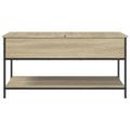 vidaXL Konferenčný stolík dub sonoma 100x50x50 cm kompozit.drevo a kov