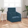 vidaXL Rozkladacia posteľ Modrá 65 x 80 x 83 cm Zamat
