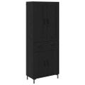vidaXL Highboard 2 ks Čierny dub 69,5 x 34 x 180 cm Kompozitné drevo