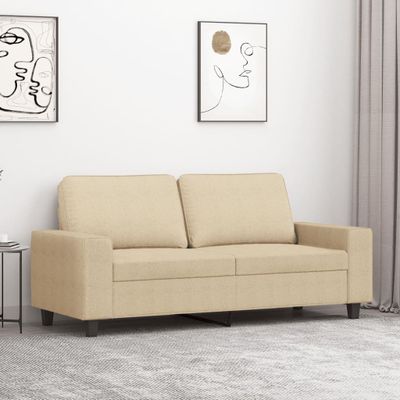 vidaXL 2-miestna pohovka krémová 140 cm látka