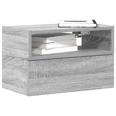 vidaXL Nástenné nočné stolíky 2 ks sivá sonoma 45x26x28,5 cm