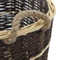 vidaXL Košík s popruhmi na palivové drevo 44,5x37x50 cm prírodná vŕba