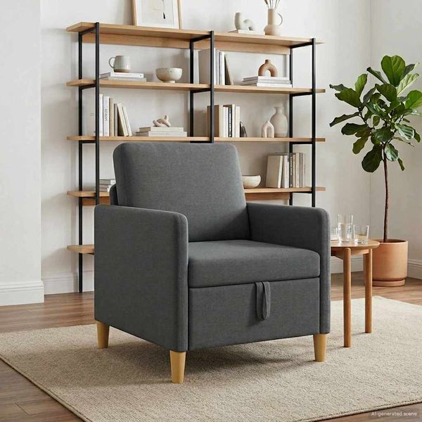 vidaXL Sofa s úložným priestorom Tmavosivá 72 x 78 x 87 cm Polyester