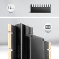 AXAGON PCEM2-XS, PCIe x16 - M.2 NVMe M-key slot adaptér, kryt s chladičem pro pasivní chlazení Radic, PCIe x16, pro 1× M2. NVMe SSD disk, s chladicem, cerný