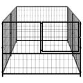 vidaXL Koterec pre psa čierny 200x100x70 cm oceľový