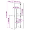 vidaXL Vysoká skrinka biela 70x35x180 cm kompozitné drevo