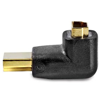 Nedis CVGB34902BK - HDMI Adaptér Uhlový 270° | HDMI Konektor - HDMI Zásuvka | Čierna farba Adaptér, HDMI (M) na HDMI (F), uhlový, 270°, zlátené konektory, čierny