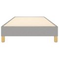 vidaXL Posteľný rám s boxspringom bledosivý 100x200 cm látka