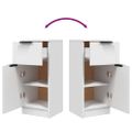 vidaXL Komoda biela 30x30x70 cm spracované drevo