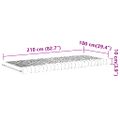 vidaXL Penový matrac biely 100x210 cm 7 zón tvrdosť 20 ILD