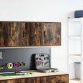 vidaXL Garážové nástenné skrink 2 ks dymový dub kompozitné drevo