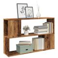 VidaXL knižnica Old Wood 100x24x63 cm Engineered Wood