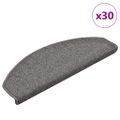 vidaXL Schodové rohože 30 ks 65x24x4 cm tmavošedé polkruhové veľké