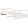 vidaXL Denná posteľ s matracom biela 80x200 cm masívna borovica