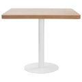 vidaXL Bistro stolík svetlohnedý 80x80 cm MDF