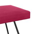 vidaXL lavička Víno červené 80 x 40 x 45 cm Zamat