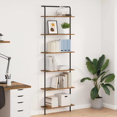 vidaXL Regál na knihy 6 úrovní 60 x 24 x 203 cm Kompozitné drevo