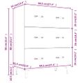 vidaXL Komoda biela 69,5x34x90 cm kompozitné drevo
