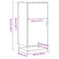 vidaXL Regál na topánky hnedý dub 48x38x97,5 cm spracované drevo