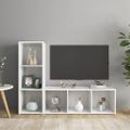 vidaXL TV skrinky 2 ks biele 107x35x37 cm drevotrieska