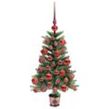 vidaXL Vianočný stromček s 150 LED-i so stojanom Zelená 65 cm PE