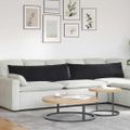 vidaXL Vankúše na pohovku 2 pcs Čierna 145 x 40 cm Kordúrová tkanina