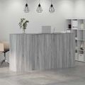 vidaXL Recepčný stôl sivý dub sonoma 200x50x103,5 cm kompozitné drevo