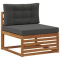 vidaXL Záhradná súprava gaučov 8 ks Prírodná a antracitová