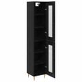 vidaXL Highboard 2 ks Čierny dub 34,5 x 34 x 180 cm Kompozitné drevo