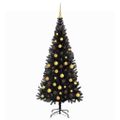 vidaXL Vianočný stromček Čierna 180 cm PVC