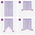 vidaXL Šnúrkové závesy 2 ks fialové 100x250 cm