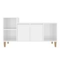 vidaXL TV skrinka lesklá biela 100x35x55 cm spracované drevo