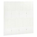 vidaXL Paraván so 4 panelmi, biela 160x180 cm oceľ