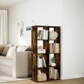 vidaXL Rozdeľovacia knižnica dymový dub 69,5x29x137,5 cm kompoz. drevo