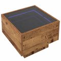 vidaXL Konferenčný stolík Staré drevo 40 x 40 x 30 cm