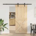 vidaXL Posuvné dvere NARVIK 100 x 210 cm (213,5 cm) Prírodná a čierna