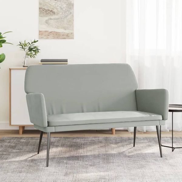 vidaXL Lavička bledosivá 108x79x79 cm zamat