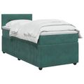 vidaXL Posteľ boxspring s matracom Tmavozelená 90 x 190 cm Zamat