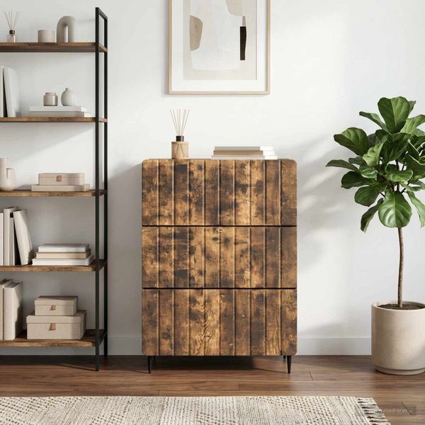 vidaXL Zásuvkový kabinet 66 x 34,5 x 92 cm Kompozitné drevo Dymový dub
