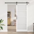vidaXL Posuvné dvere ORKDAL Biela a čierna 93 x 232 cm