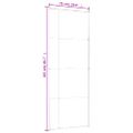 vidaXL Posuvné dvere nepriehľadné ESG sklo a hliník 76x205 cm biele