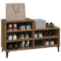 vidaXL Botník dymový dub 102x36x60 cm spracované drevo