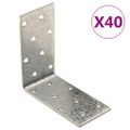vidaXL Uhlové konzoly 40 ks 2 mm 80x40x80 mm pozinkovaná oceľ