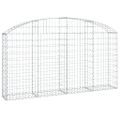 vidaXL Oblúkový gabionový kôš 200x30x100/120 cm pozinkované železo