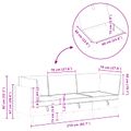 vidaXL Súprava nábytku do obývačky 3 ks Ovsená Látka