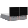 vidaXL Ottoman posteľ s matracom a LED Svetlosivá 200 x 200 cm Látka