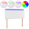 vidaXL Čelo postele s LED biele 80x5x78/88 cm umelá koža