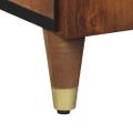 vidaXL Highboard s poličkou Hnedá 40 x 33 x 110 cm Masívne mango drevo