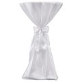 Biely návlek na stôl so stuhou, 70 cm, 2 ks