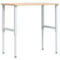 vidaXL Pracovný stôl 100x60x(71,5-98) cm dubový masív obdĺžnikový